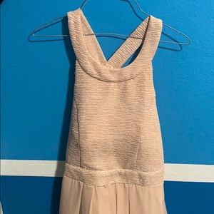 Pale pink mid thigh length homecoming dress